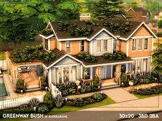 this is an artist's rendering of the greenway bush house in suburban vancouver