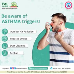 Learn About Asthma Triggers | Brij Lal Hospital Asthma Creative Ads, World Asthma Day Creative Ads, Multispeciality Hospital Ads, Hospital Creative Ads, Hospital Ads, Hospital Poster, Common Triggers, Buy Health Insurance, Organic Food Store