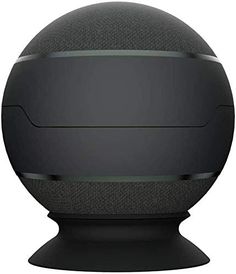 an image of a black sphere object on a white background with clipping area for text