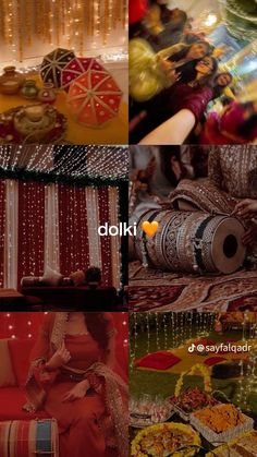 the collage shows different types of decorations