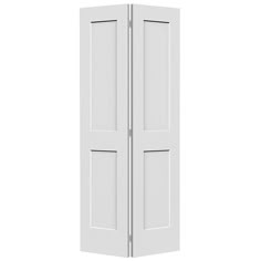 an open white door on a white background