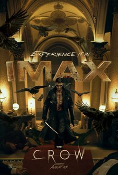 the movie poster for max is shown in front of an ornate building with birds flying around it