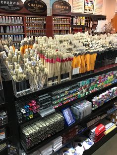 there are many different types of toothbrushes in the store