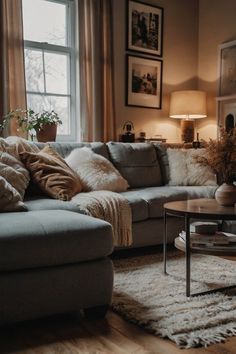 a living room filled with furniture and decor