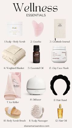 Self Care Items Beauty Products, Wellness Wishlist, Glow Up Products, Self Care Hacks, Self Care Gift Ideas, Self Care Lifestyle, Sunday Self Care, Selfcare Ideas, Wellness Essentials