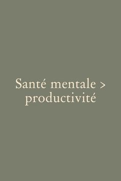 the words sante mentale product written in french