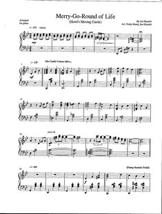 merry - go - round of life sheet music