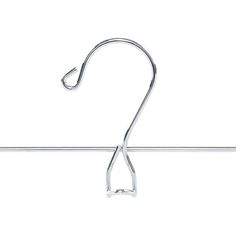 a pair of metal clothes hangers on a white background