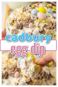 cadbury egg recipes, candy dip, chocolate dip, dessert dip, easter dip, no bake easter, no bake easter dessert Cadbury Dip, Easter Dessert Dip, Cadbury Egg Dip, Easter Dips, Egg Dip, Easter Dessert Table, Easy Easter Recipes, Cadbury Eggs