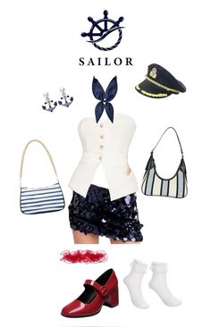 an image of a sailor outfit and accessories