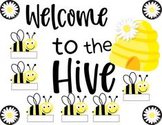 Door Decor Bulletin Board Set Busy Bee by UPRINT Bumble Bee Bulletin Board, Manuscript Alphabet, Bee Classroom Decor, Bee Scrapbook, Teacher Classroom Decor, Word Wall Letters, Bee Themed Classroom, Classroom Accessories, Bee Classroom