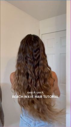 Hair Styles Beach Waves, Hair Styles Beach, Beachy Waves Long Hair, Waves Hair Styles, French Braid Waves, Mermaid Hair Waves, Beach Hair Tutorials, Hair Tutorial Long Hair, Beachy Waves Hair Tutorial