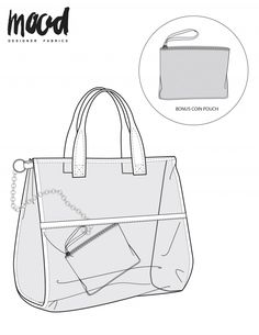 a handbag is shown with the front and back side zippers on it, which are