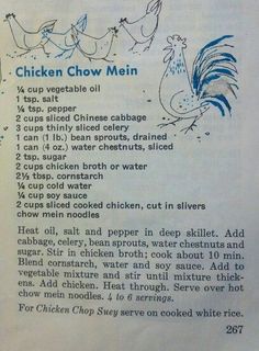 a recipe for chicken chow mein with instructions