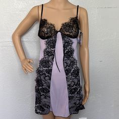 Coquette Night Gown Nwt Size Os Small Stain On The Back Measurements Laying Flat Across The Chest 13” Shoulder To Hem 31” Coquette Chemise For Bedtime, Purple Fitted Sleepwear With Spaghetti Straps, Purple Lace Fitted Sleepwear, Fitted Coquette Chemise For Bedtime, Fitted Purple Lace Sleepwear, Fitted Purple Coquette Sleepwear, Coquette Fitted Nightgown For Sleep, Purple Lace Sleepwear, Purple Lace Sleepwear With Lace Trim