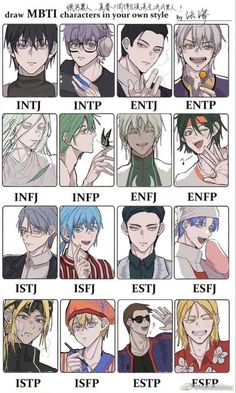 which one are you? #mbti • credits go to its rightful owner Infp 16 Personalities, Jjk Oc Cursed Technique Ideas, Boichi Manga, Mbti Fanart, Mbti Charts, Doflamingo Wallpaper, Mbti Test, Intj T, Zodiac Characters