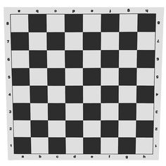 a black and white checkered board with numbers on the bottom half, and letters on the lower half