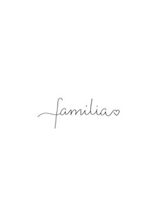 the word familia written in cursive handwriting