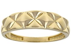 10k Yellow Gold Quilted Design Ring. Measures approximately 3/16 of an inch in width and is not sizable. Quilting Designs, Ring Designs, Yellow Gold, Ring, Yellow, Design