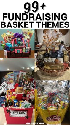 A variety of creative auction basket themes and Silent Auction Gift Basket Ideas for successful fundraising events and raffles. Silent Auction Basket Ideas Fundraising, Basket Themes For Auction Raffle Ideas, Fundraiser Basket Ideas, Auction Basket Ideas Fundraising, Silent Auction Display, Basket Themes