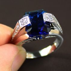 "Double Layer Cubic Crystal Royal Gem Blue Rings Foe Women, Pd667 Stone: Cubic Zircon Material: Silver Plated Brass Attractive Packaging Buy Any 2 Items For $25 (Make Bundle) 100% Brand New Thank You!" Blue Ring Jewelry For Party, Blue Party Ring Jewelry, Classic Blue Cubic Zirconia Jewelry, Formal Blue Jewelry With Diamond Accents, Blue Cubic Zirconia Ring, Formal Blue Cubic Zirconia Ring, Blue Cubic Zirconia Jewelry For Anniversary, Classic Blue Jewelry With Diamond Accents, Formal Blue Sapphire Jewelry