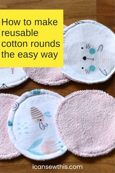 Learn how to make your own reusable cotton rounds with this simple step-by-step tutorialThese makeup remover pads are super softvery easy to take care of and will last a longlong timeDIY cotton roundsa fun way to save moneysewing Reusable Cotton Rounds Diy, Diy Face Washing Pads, Make Up Remover Pads Diy Crochet, Sew Reusable Makeup Pads, Reuseable Makeup Pads, Diy Eye Makeup Remover Pads, Diy Face Wash Cloths, Cotton Rounds Diy, Cotton Makeup Remover Pads