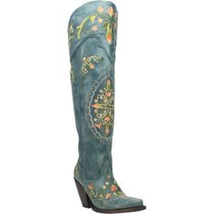 Dan Post Women's Floral Cowgirl Soft Leather Boot DP3271 - BootSolution Dan Post Boots, Soft Leather Boots, Leather Cowgirl Boots, Glass Slippers, Over The Calf Socks, Dan Post, Comfortable Boots, Leather Boots Women, Knee High Leather Boots