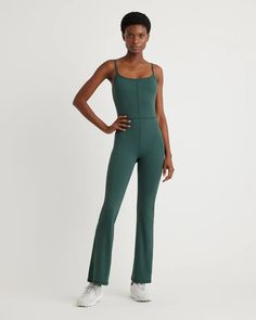 Ultra-Form Kick Flare Jumpsuit Flare Jumpsuit, Baby D, Silk Cami, Quarter Zip Sweater, Kick Flares, Low Impact Workout, Just Run, Shelf Bra, Mulberry Silk