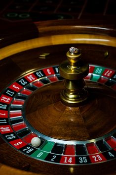 a close up of a casino rouleet