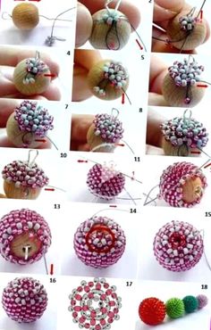 ▷ How to bead a bead.... Bead Knitting, Beadwork Tutorial, Art Perle, Bead Weaving Tutorials, Bead Weaving Patterns, Beading Techniques, Beaded Jewelry Tutorials, Seed Bead Tutorial, Beadwork Patterns