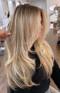 #hair #fashion #art Blonde Balayage No Money Piece, Long Blonde Hair With Face Framing, Victoria Secret Blonde Hair, Vanilla Blonde Highlights On Brown Hair, Bright Fall Blonde, Short Creamy Blonde Hair, Blonde For Pale Skin Blue Eyes, Creamy Golden Blonde Hair, Cool Toned Blonde Hair Highlights