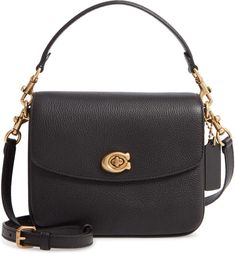 COACH Cassie Leather Top Handle Bag | Nordstrom Coach Cassie 19 Outfit, Coach Cassie 19, Coach Bag Outfit, Coach Cassie, Shoulder Bag Outfit, Colorful Heels, Structured Bag, Outfits To Wear, Accessories Bags Shoes