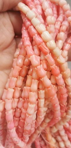 PRICES MAY VARY. material:coral quantity:one strand 16inch approx.45pcs size:apporox.8x5mm shape:tulip color:pink(also can select mixed color,please note it) Coral Jewelry Stone, Coral Jewelry Bracelets, Carved Coral Jewelry, Body Jewelry Diy, Tulip Colors, Diy Jewlery, Coral Gemstone, Contemporary Earrings, Tulip Flower