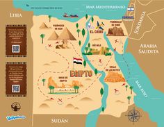 a map of egypt with all the major attractions