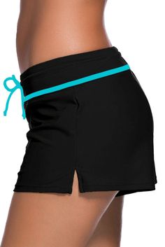 Look fabulous in this cute and elegant swim shorts. Large elastic waistband for tummy control. These are ultra comfortable. This super cute bikini bottom (with concealed briefs inside) is styled with you in mind for a relaxed but fashionable and flattering look. There is no underwire for extra comfort and a natural fit. Wear it with your favorite bikini top, tankini or rash guard top to complete the look. Pull On closure Package includes: 1 x swim shorts Flattering style for best look and comfor Leopard Satin Dress, Tankini With Shorts, Swim Shorts Women, Sport Bikinis, Sports Crop Tops, Volley Ball, Tankini Swim Tops, Swim Tankini, Beach Swimwear