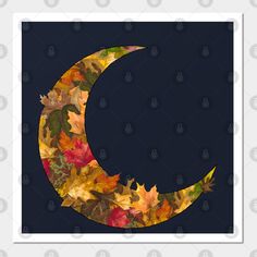 the moon is made up of autumn leaves