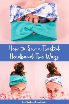 how to sew a twisted headband two ways with this easy sewing pattern and instructions