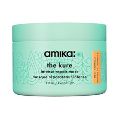 What it is: A reparative, ultra-moisturizing hair mask that is clinically proven to significantly hydrate, repair, strengthen, and improve manageability.Hair Type: Straight, Wavy, Curly, and CoilyHair Texture: Medium and ThickHair Concerns:- Dryness- Damage, Split Ends, and BreakageKey Benefits: - Repairs and strengthens - Intensely hydrates - Improves manageability Highlighted Ingredients:- Bond-Cure Technology: An innovative complex that targets the most abundant bonds in hair.- Plant Butters: Repair Hair Mask, Moisturizing Hair Mask, Amika Hair Products, Stop Hair Breakage, Best Hair Mask, Hair Repair Mask, Hair Concerns, Repair Hair, Repair Mask