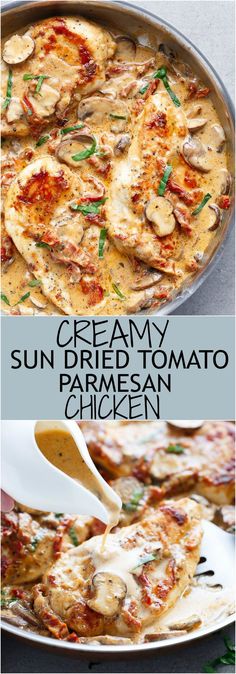 creamy sun dried tomato parmesan chicken is an easy and delicious side dish that's ready in under 30 minutes