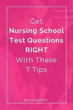 two girls looking at their cell phones with the text, 7 strategies to answer nursing school test questions right