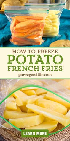 how to freeze potato french fries