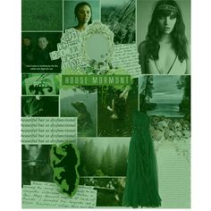 a collage of photos with the words house mount in green and pictures of people