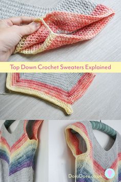 the top down crochet sweaters explain