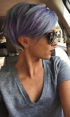 Hot Hair Styles, Pixie Hairstyles, Short Hair Cuts For Women, Bob Hairstyle, Beauty Box, Short Hairstyles For Women, Purple Hair, Bobs Haircuts