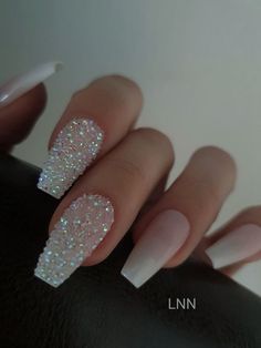 Unghie Sfumate, Bride Nails, Diamond Nails, Crystal Nails, Bridal Nails, Prom Nails, Bling Nails, Fancy Nails