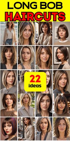 22 Explore Trendy Shoulder-Length Long Bobs for Every Hair Type - voxen.info Long Bob Balayage, Straight Long Bob, Winter Update, Long Angled Bob, Long Bobs, Best Bob Haircuts, Fall Hair Color Trends, Medium Layered Haircuts