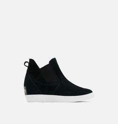 black slip on sneakers with white soles