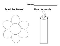 a candle and a flower are shown in this worksheet