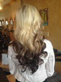 Reverse ombre; totally wanting to do this for summer! Ombre Hair Blonde, Ombre Hair Color, Hair Envy, Blonde Balayage, Hair Dos, Ombre Hair, Balayage Hair