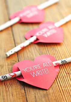 valentine's day crafts with crayons and paper hearts that say you're all write